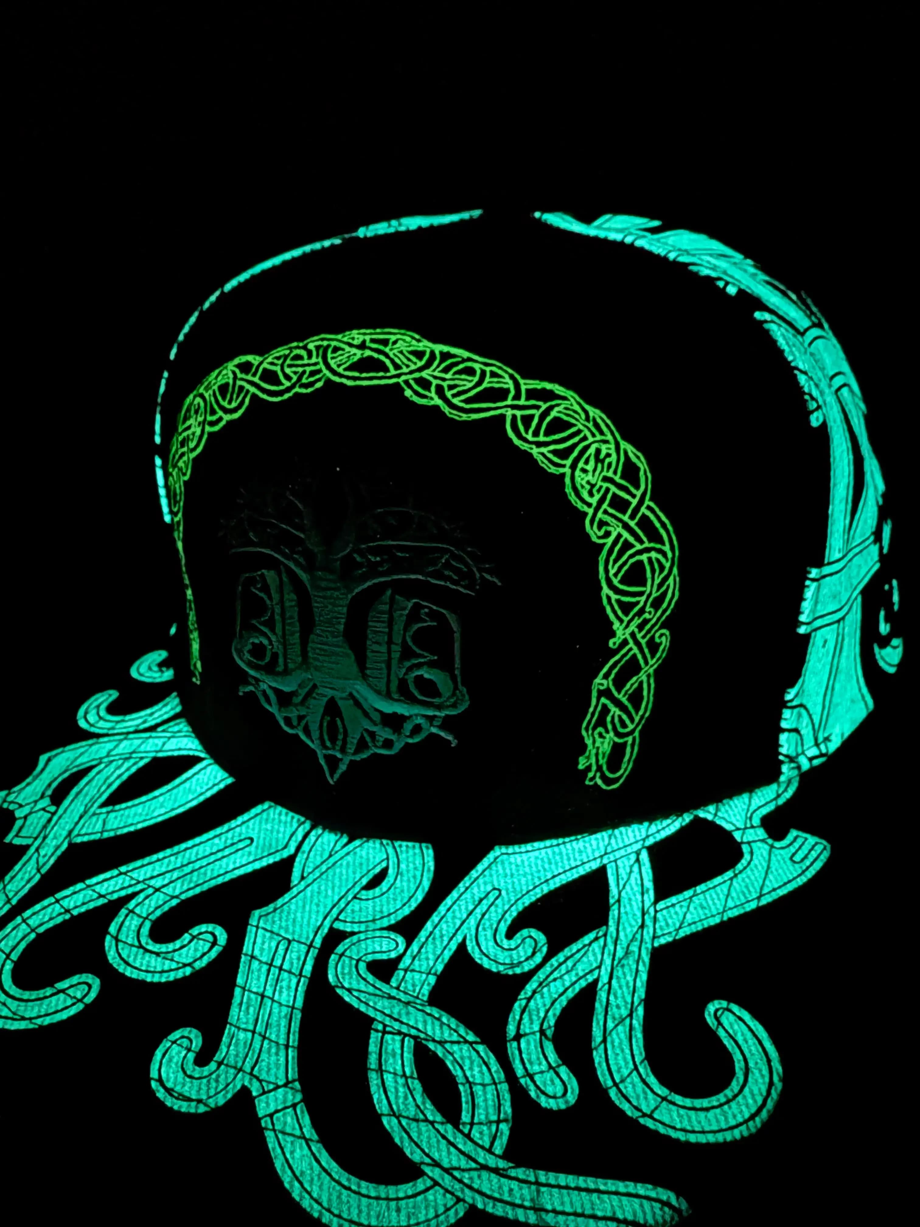 Glow-in-the-Dark Grassroots Hat merch from ValhallaFest 2025.